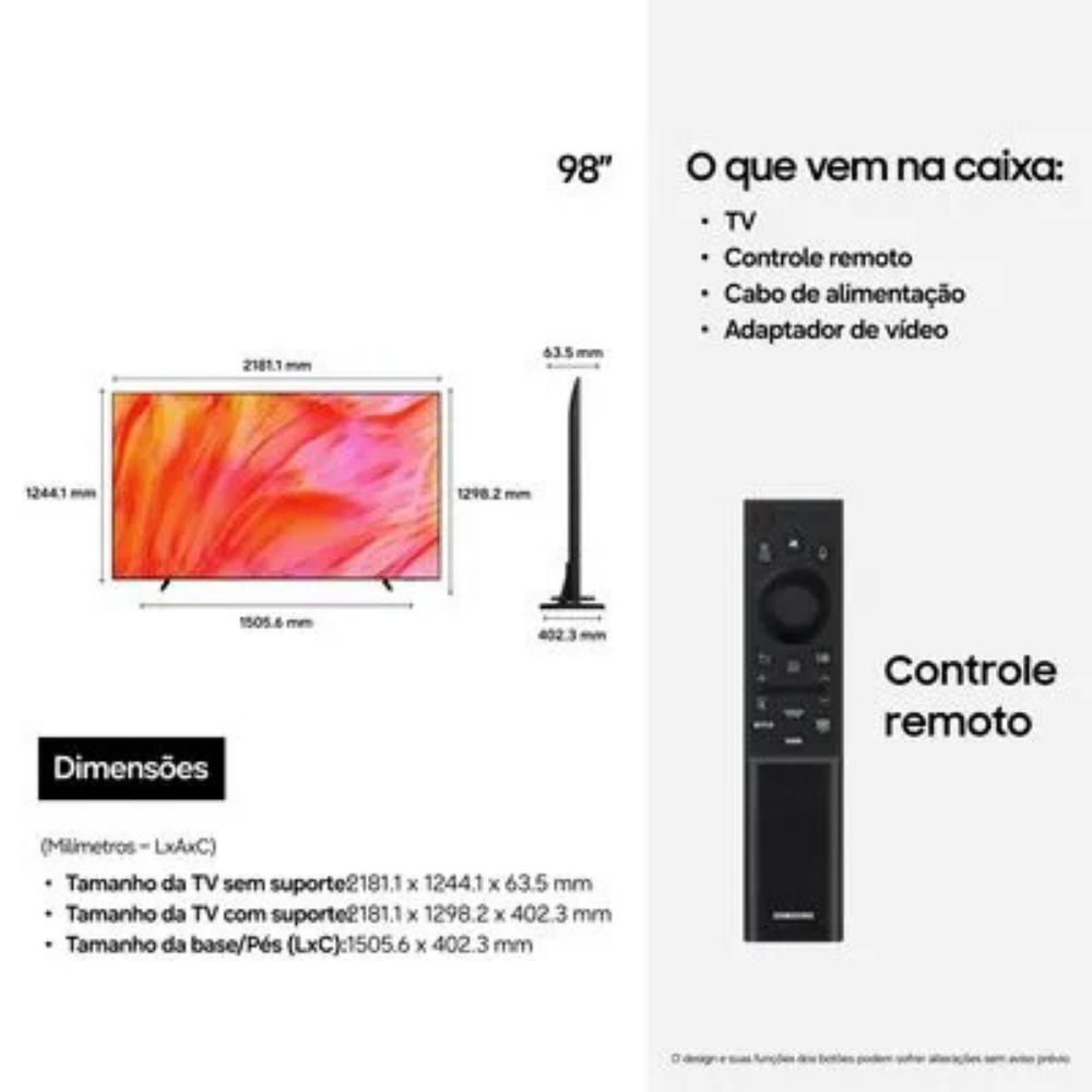 Samsung Super Big Smart TV 98" Crystal UHD 4K U9500H 2026 3 Samsung Super Big Smart TV 98" Crystal UHD 4K U9500H 2026