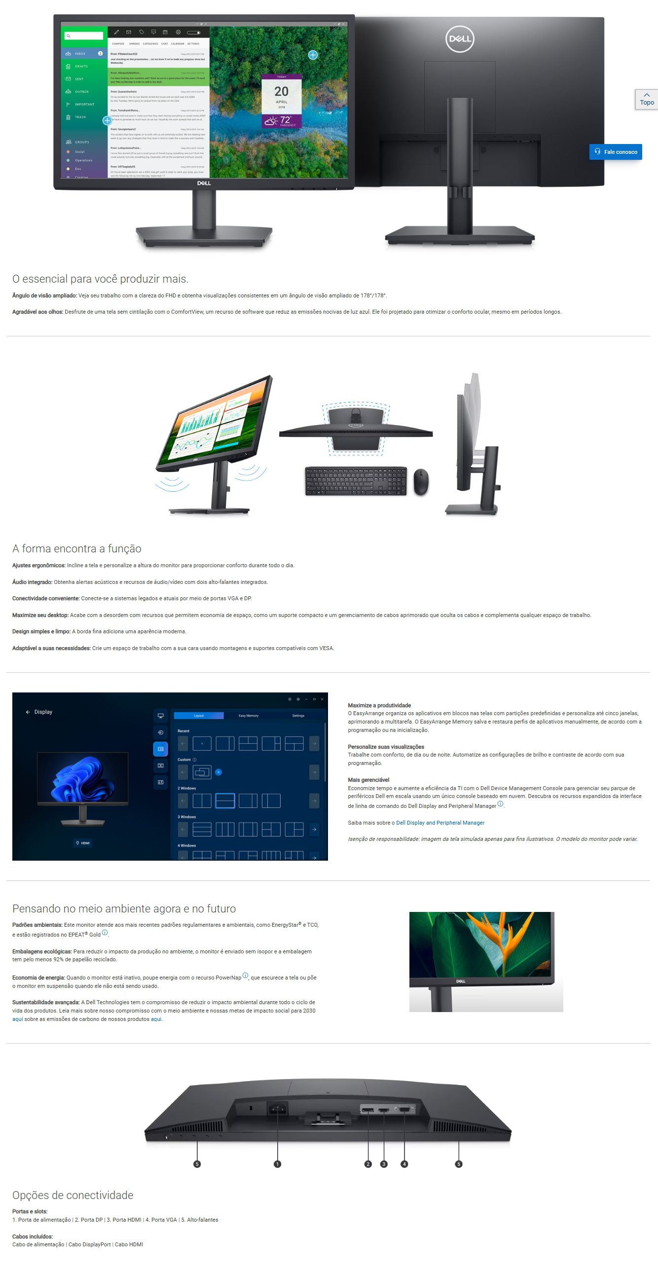 Monitor Dell Pro 22 - E2222HSM 6 Monitor Dell de 22” E2222HS