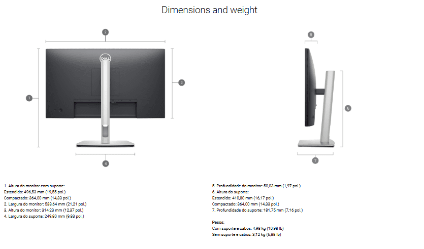 Monitor Dell Pro 27 Plus - P2725H 8 P2425H 8